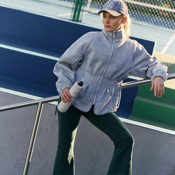 Free People Jackets & Blazers - Free people Gia Fleece Jacket grey